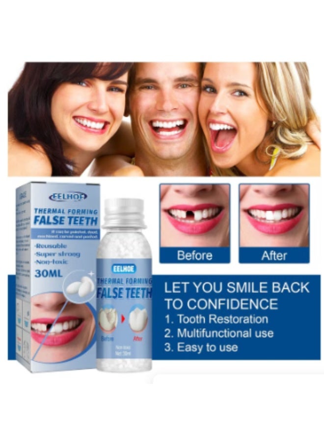 إيلهو مجموعة إصلاح الأسنان بالحرارة، حبيبات إصلاح الأسنان لاستبدال الأسنان المفقودة والكسور، مجموعة ترميم الأسنان المؤقتة. - Image 3